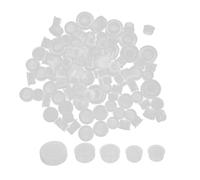 LIGIGWASH 500 Pièces Bouchons Plastique Blanc pour Réservoirs de Sel et de Poivre Bouchons Ronds Réutilisables Id pour Bouteilles et Tuyaux