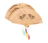 LIGIGWASH 6 Pièces Éventails Creux Vintage Chinois Pliables pour Décoration de Mariage et Performances de Danse