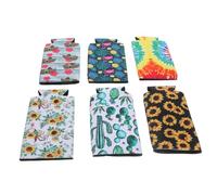 LIGIGWASH 6 pièces Manches Néoprène Isolantes pour Canettes Housse Portable pour Boissons Protection Réutilisable et Imperméable