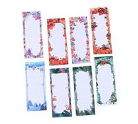 LIGIGWASH 8 Pièces Bloc Notes Magnétique pour Réfrigérateur Papier Mémo avec Aimant Puissant Design Plantes Décoratives de Courses Pratique pour Usage Familial et Bureau