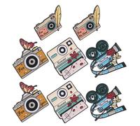 LIGIGWASH 8 Pièces Broches Vintage Appareil Photo Pin Rétro Résine pour Photographe Accessoires Déguisement Badges Créatifs pour Fêtes à Thème Photographie