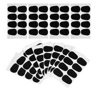 LIGIGWASH 96 Pièces Patchs Protecteurs pour Bec de Saxophone et Clarinette Coussins Fins Antidérapants Caoutchouc Protection Confortable pour Embouchure Patchs Ovales Noirs pour Musiciens