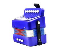 LIGIGWASH Accordéon Garçon Fille Portable Bleu Instrument Musical Éducatif Initiation pour Débutants Apprentissage et Développement Coordination