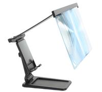 LIGIGWASH Amplificateur et Coque Abs Écran de Téléphone Pliable Noir Portable Lentille Acrylique Réduit la Fatigue Oculaire, Support pour Smartphone à Domicile ou Bureau