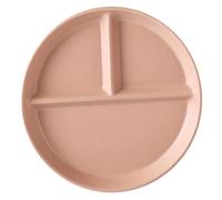 LIGIGWASH Assiette Céramique Divisée Compartiments Rose pour Adultes Contrôle des Portions Compatible Micro Ondes et Lave Repas Régime et