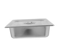 LIGIGWASH Bac Inox Rectangulaire avec Couvercle Hermétique Pan Acier Empilable pour Buffet et Cuisson Vapeur Restauration et Traiteur Lot
