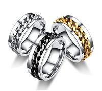 LIGIGWASH Bague Acier Inoxydable Pour Homme Anneau Fidget Créatif Et Élégant Bijoux Minimalistes Avec Boîte Noir