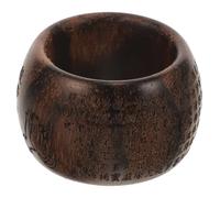 LIGIGWASH Bague Bouddhiste en Bois Naturel à Motif Tigre Bague Artisanale pour Pouce Gravure du Texte Sacré de Sagesse Légère et Élégante Accessoire Décoratif Unisexe pour Usage