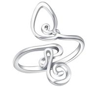 LIGIGWASH Bague D'orteil Ouverte Réglable en Alliage Argenté Boho pour Femmes et Adolescentes, Bijou de Pied D'été Plage, Anneau Créatif et Léger Ajustable