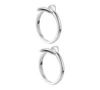 LIGIGWASH Bagues Fantaisie Queue de Sirène Femme 2 Pièces Réglables Alliage Bijoux Accessoire Fiançailles Mariage Présent Anniversaire Festival