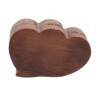 LIGIGWASH Boîte à Bagues Bois de Noyer Double Cœur Coffret Bijoux Compact et Léger pour Alliances Mariage Engagement et Proposition Rangement Anneaux Élégant et Portable Cadeau Femme