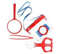 LIGIGWASH Boîte à Insectes Observation pour Garçon Fille avec Loupe Double Kit Découverte Nature Portable avec Pince et Ciseaux Outil Éducatif pour Collecte et Exploration Scientifique