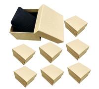 LIGIGWASH Boîte à Montres Vintage en Kraft Couvercle, Coffret à Bijoux Portable, Boîte De Rangement Légère pour Maison, Taille Unique, Lot De 8 Pièces