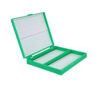 LIGIGWASH Boîte de Rangement pour Lames Microscope Emplacements Verte Support Multi-slots Plastique Pratique pour Stockage Ordonné et Protection des Plaquettes de Laboratoire