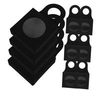 LIGIGWASH Boîte Décorative pour Vin Porte-bouteille Ronde Noire 25 Pièces en Carton Fenêtre Pliable pour Coffret Présent et Rangement Gourmandises Fête