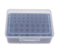 LIGIGWASH Boîtier de Rangement pour Piles AA et AAA Boîte en Polypropylène Transparente avec Compartiments Multiples et Insert en Mousse Noire Étanche à la Poussière Compact et Portable