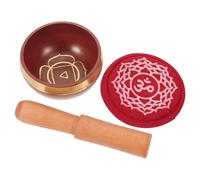 LIGIGWASH Bol Chantant Népalais Fait Main Chakras pour Méditation Yoga Détente avec Coussin et Maillet Instrument de Prière Portable et Décoratif