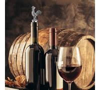 LIGIGWASH Bouchon De Vin En Métal En Forme De Coq Verseur De Bouteille Bouchons De Vin Nautiques Verseur D'Alcool D'Halloween Articles De Fête