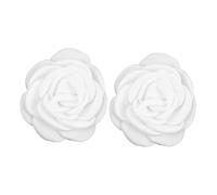 LIGIGWASH Boucle de Chaussure Camélia Tissu pour DIY de Fleurs Décoratives Blanches Accessoires Réutilisables pour Escarpins et Chaussures Élégantes