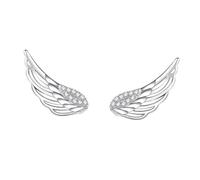 LIGIGWASH Boucles D'oreilles Créatives En Argenté S925 Crochet D'oreille, Bijoux Plume Ailes D'ange, Légères Et Hypoallergéniques, Femme, Usage Quotidien, Taille Petite