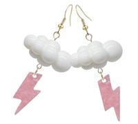 LIGIGWASH Boucles Oreilles Acryliques Goutte Pluie et Orage Pendantes Bijoux Foudre Cadeau pour Femmes et Proches