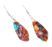 LIGIGWASH Boucles Oreilles Pendantes Femme Bohème Pierre Colorée Goutte Eau Légères Élégantes Statement