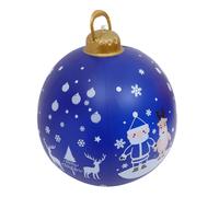 LIGIGWASH Boule de Noël Gonflable PVC Décor Extérieur à Eau Impression Vive pour Décoration de Jardin Festive Hiver