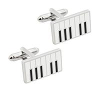 LIGIGWASH Boutons de Manchette Piano Homme Élégants Surface Polie Bords Arrondis Accessoires Chemise pour Costume Cadeau Noël Saint-Valentin et Fête des Pères