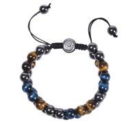 LIGIGWASH Bracelet Œil de Tigre Réglable pour Homme et Femme Chaîne de Poignet Tressée Élégante et Délicate de Yoga Unisexe