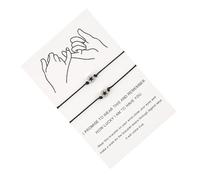 LIGIGWASH Bracelet Lumineux Étoile à Cinq Branches pour Couple Bracelet Mémoire avec Chaîne Accessoire et Étanche Cadeau Amitié pour Femmes et Hommes Lot Noir