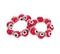 LIGIGWASH Bracelet Mauvais Œil En Verre Rouge Élégant Perles Style Exotique Pour Femme Présent Amitié Usage Quotidien Medium