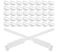 LIGIGWASH Bracelets D’Identification Médicaux Jetables 100 Pcs Blanc Imperméables Résistants à la Déchirure pour Hôpital et Établissement de Santé