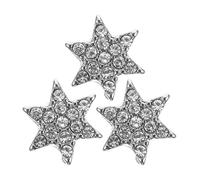 LIGIGWASH Breloques Décoratives pour Bracelet de Montre, Clous en Alliage Étoile à Cinq Branches, Lot de 3 Pièces, Compatibles Bracelets en Silicone pour Montre Intelligente, Argenté,