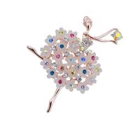 LIGIGWASH Broche Danseuse Ballerine Petite Alliage avec Cristaux Décoration Costume pour Vêtements Danse Fille Épingle Élégante pour Femme Cadeau Danseur Accessoire Mode Couleur Aléatoire