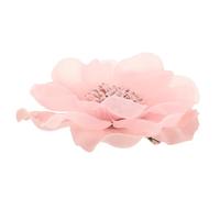 LIGIGWASH Broche Fleur en Tissu Rose Poudré Broche de Camélia Épingle à Revers Tridimensionnelle Accessoire Chic pour Vêtements Chapeaux et Paquet pour Femmes Bijou Élégant