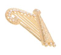 LIGIGWASH Broche Harpe En Alliage Métal Finition Or, Épingle à Revers Pour Femmes, Décoration Chapeaux Vêtements, Accessoire Costume Élégant Fermement Fixé