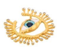 LIGIGWASH Broche Œil Maléfique Décorative avec Pierre Brillante Épingle de Revers Polyvalente pour Soirées Mariages Écharpes Pulls et Accessoires Féminins