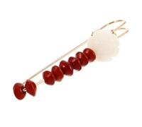 LIGIGWASH Broche Lotus Racine de Bodhi Jade Vert Blanc Épingle de Sûreté Magnétique pour Vêtement Femme Accessoire Châle Foulard Design Naturel 4