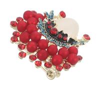 LIGIGWASH Broche Sur Le Thème De L'opéra De Pékin Épingles Pour Sacs à Dos Broch De Vêtements Broche Métallique Épingles Habillées Coup De Tenue Vestimentaire Red