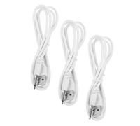 LIGIGWASH Câble de Chargeur USB DC 2,5 Mm Blanc, Lot de 3, Compatible Large, Résistant à l'usure, Câble de Chargement Rapide pour Jouets et Appareils de Beauté