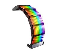 LIGIGWASH Câble Extension RGB Broches Argb pour Alimentation PC Câble Gainé Lumineux pour GPU Accessoire Informatique DIY avec Support Renforcé et Effets Lumineux Millions de Couleurs