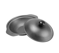 LIGIGWASH Casserole Fonte Jaune pour Pot à Riz Argile avec Couvercle Pot de Cuisson Économe et Aux Acides Adapté Vapeur et Induction