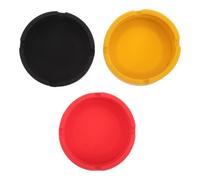 LIGIGWASH Cendrier Rond Silicone 3 Pièces Incassable Petit Récipient À Cendres pour Voiture Maison Bureau Hôtel À Domicile Intérieur Et Extérieur