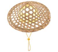 LIGIGWASH Chapeau Chinois Bambou Chapeau Conique Samouraï Oriental Vintage Accessoire Cosplay Chevalier et Fête Léger et Résistant pour Performances