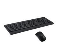LIGIGWASH Clavier Et Souris sans Fil Silencieux, Ensemble 2.4g Ergonomique pour Bureau Et Maison, Clavier Allemand Noir, Usage Polyvalent Professionnel Et Personnel