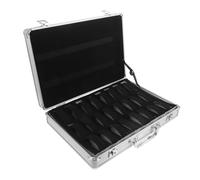 LIGIGWASH Coffret Montre Rigide en Alliage D’Aluminium 24 Emplacements avec Intérieur Mousse Anti-Rayures, Organiseur Portable Sécurisé pour Homme et Femme, Boîte Rangement Montre Voyage