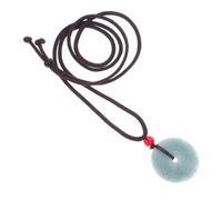 LIGIGWASH Collier de Jade Vert pour Femme Pendentif Sculpté la Main, Finition en Polyester, Style Antique Élégant pour Occasions Formelles et Anniversaires
