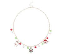 LIGIGWASH Collier Pendentif en Alliage à Motif Flocon de Neige de Noël pour Femme, Bijou de Cou Élégant, Accessoire de Fête, Présent pour Noël et Occasions Spéciales