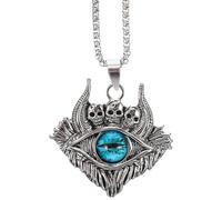 LIGIGWASH Collier Pendentif Œil Maléfique Acier Inoxydable Accessoire Clavicule Unisexe Amulette Protection Turque Élégante Bijou