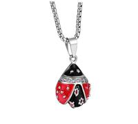 LIGIGWASH Collier Pendentif Libellule à Sept Étoiles en Acier Titane, Chaîne Carrée à Perles, Style Punk pour Femmes, Accessoire Clavicule pour Fêtes et Sorties, Taille Ajustée